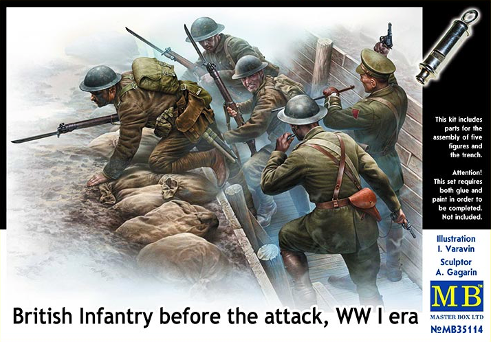 British Infantry before the attack WWI era