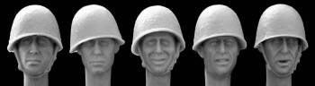 5 heads with Polish infantry helmet 1939