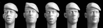 5 Heads Wearing Berets pulled left Modern French