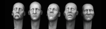 5 heads for 1:32/54mm figures